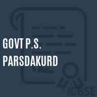 Govt P.S. Parsdakurd Primary School Logo