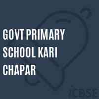Govt Primary School Kari Chapar Logo