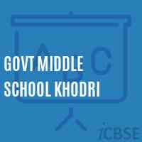 Govt Middle School Khodri Logo