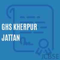 Ghs Kherpur Jattan Secondary School Logo