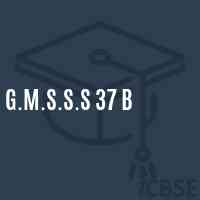 G.M.S.S.S 37 B Senior Secondary School Logo