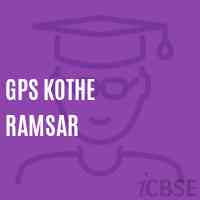 Gps Kothe Ramsar Primary School Logo