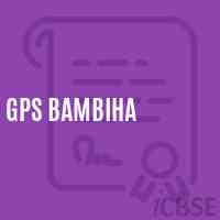 Gps Bambiha Primary School Logo