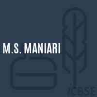 M.S. Maniari Middle School Logo