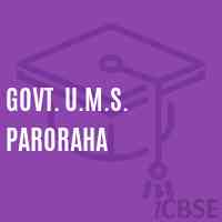 Govt. U.M.S. Paroraha Middle School Logo