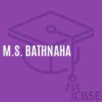 M.S. Bathnaha Middle School Logo