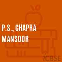 P.S., Chapra Mansoor Primary School Logo