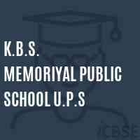 K.B.S. Memoriyal Public School U.P.S Logo