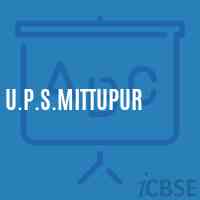 U.P.S.Mittupur Middle School Logo