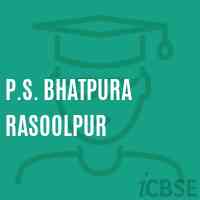 P.S. Bhatpura Rasoolpur Primary School Logo