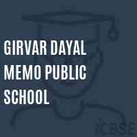 Girvar Dayal Memo Public School Logo