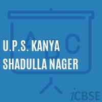 U.P.S. Kanya Shadulla Nager Middle School Logo