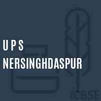 U P S Nersinghdaspur Middle School Logo
