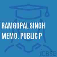 Ramgopal Singh Memo. Public P Primary School Logo