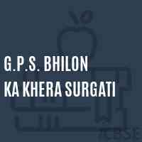 G.P.S. Bhilon Ka Khera Surgati Primary School Logo