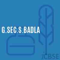 G.Sec.S.Badla Secondary School Logo