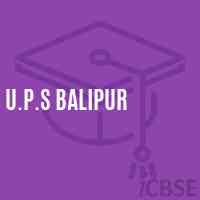 U.P.S Balipur Middle School Logo