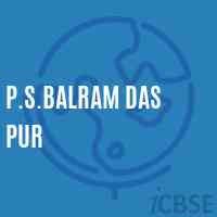 P.S.Balram Das Pur Primary School Logo