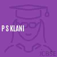 P S Klani Primary School Logo