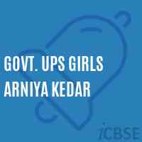 Govt. Ups Girls Arniya Kedar Middle School Logo