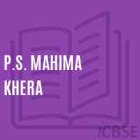P.S. Mahima Khera Primary School Logo