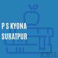 P S Kyona Suratpur Primary School Logo