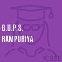 G.U.P.S. Rampuriya Middle School Logo