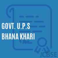 Govt. U.P.S Bhana Khari Middle School Logo