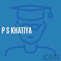 P S Khatiya Primary School Logo