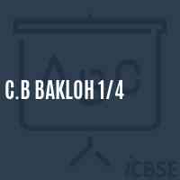 C.B Bakloh 1/4 Primary School Logo