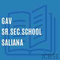 Gav Sr.Sec.School Saliana Logo