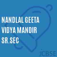 Nandlal Geeta Vidya Mandir Sr.Sec Senior Secondary School Logo
