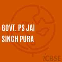 Govt. Ps Jai Singh Pura Primary School Logo