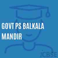 Govt Ps Balkala Mandir Primary School Logo