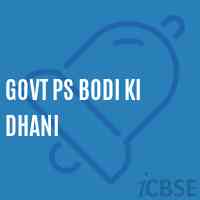 Govt Ps Bodi Ki Dhani Primary School Logo