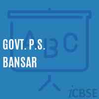 Govt. P.S. Bansar Primary School Logo