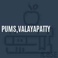 Pums,Valayapatty Middle School Logo