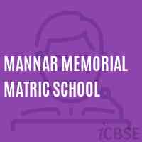 Mannar Memorial Matric School Logo