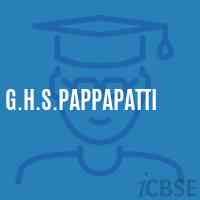 G.H.S.Pappapatti High School Logo