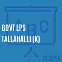 Govt Lps Tallahalli (K) Middle School Logo