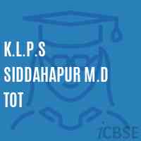 K.L.P.S Siddahapur M.D Tot Primary School Logo