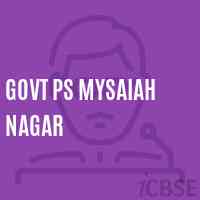 Govt Ps Mysaiah Nagar Primary School Logo