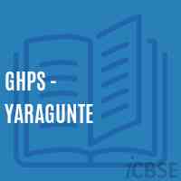 Ghps - Yaragunte Middle School Logo