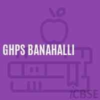 Ghps Banahalli Primary School Logo
