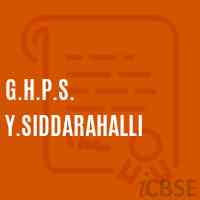 G.H.P.S. Y.Siddarahalli Middle School Logo