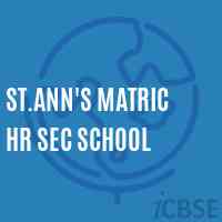 St.Ann'S Matric Hr Sec School Logo