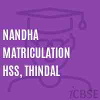 Nandha Matriculation Hss, Thindal Senior Secondary School Logo