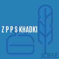 Z P P S Khadki Primary School Logo