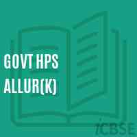 Govt Hps Allur(K) Middle School Logo