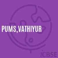 PUMS,Vathiyur Middle School Logo